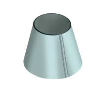 Обечайка оцинкованная коническая 3000x2120x22 мм Ст20 ГОСТ 14249-89