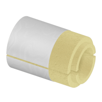 Скорлупа ППУ фольгированная 820x50 мм для труб ГОСТ 30732-2020