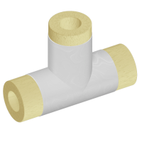 Тройник теплоизоляционный минераловатный оцинкованный 1220x426 мм ГОСТ 30732-2020