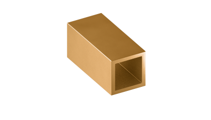трубу латунную профильную квадратную ДКВНТ 40x40x4 мм Л68 купить в Омске