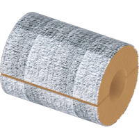 Цилиндр теплоизоляционный базальтовый вырезной фольгированный 108x80x1000 мм НГ Ц 100 ГОСТ 23208-2022