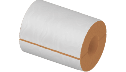 цилиндр теплоизоляционный базальтовый 108x60x1000 мм НГ Ц 100 купить в Омске