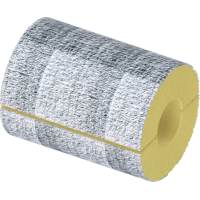 Цилиндр теплоизоляционный минераловатный вырезной фольгированный 1020x100x1000 мм НГ Ц 100 ГОСТ 23208-2022